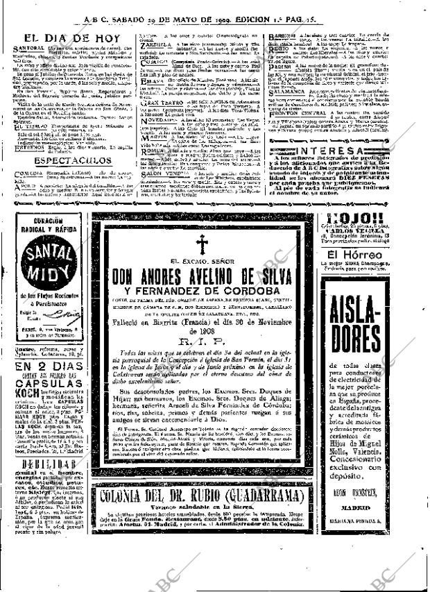ABC MADRID 29-05-1909 página 15