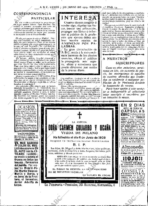 ABC MADRID 07-06-1909 página 14