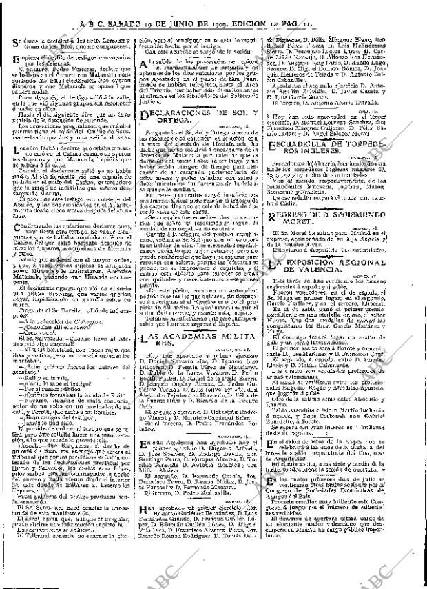 ABC MADRID 19-06-1909 página 11