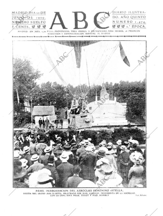 ABC MADRID 20-06-1909 página 1