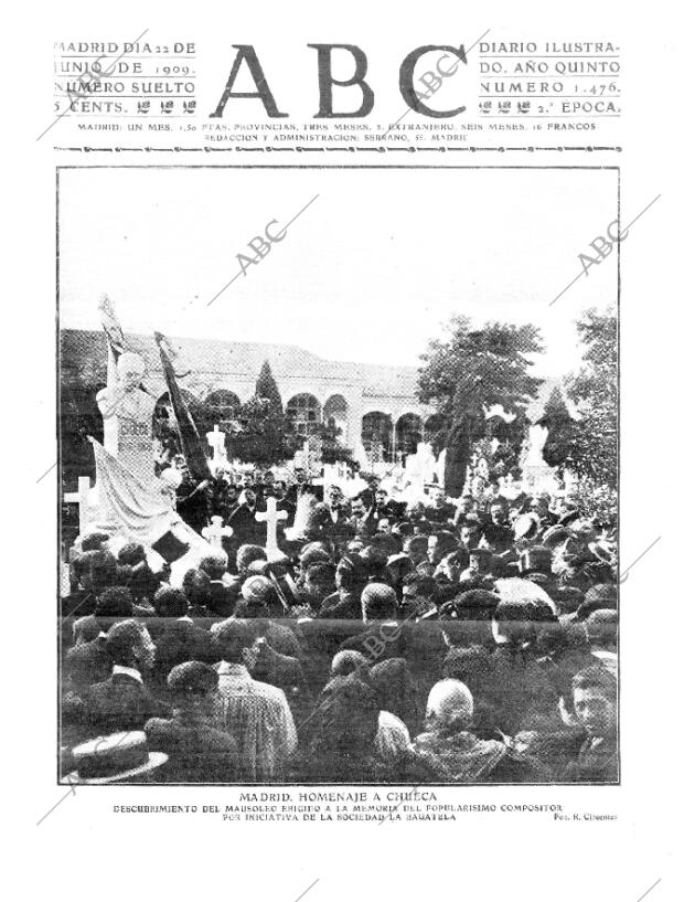 ABC MADRID 22-06-1909 página 1