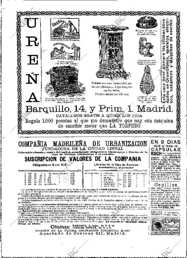 ABC MADRID 23-06-1909 página 16