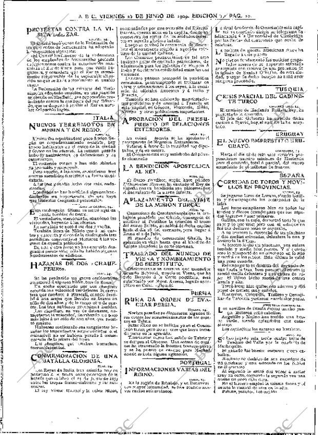 ABC MADRID 25-06-1909 página 10