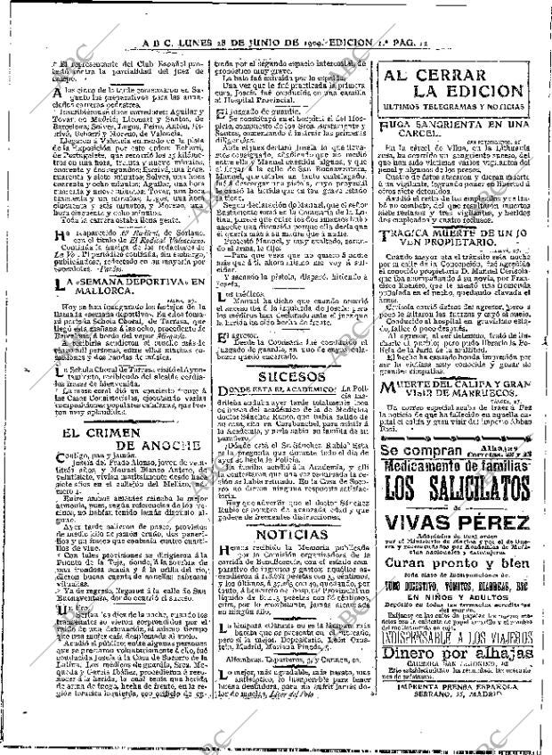 ABC MADRID 28-06-1909 página 12
