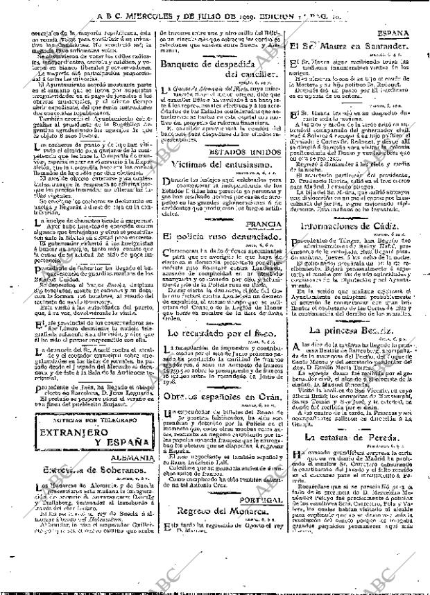 ABC MADRID 07-07-1909 página 10