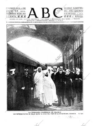 ABC MADRID 10-07-1909 página 1