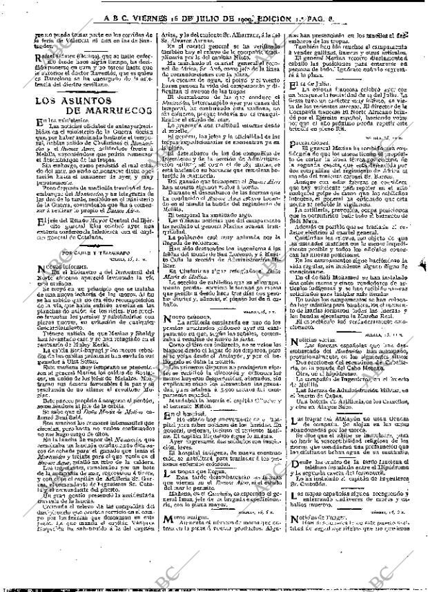 ABC MADRID 16-07-1909 página 8