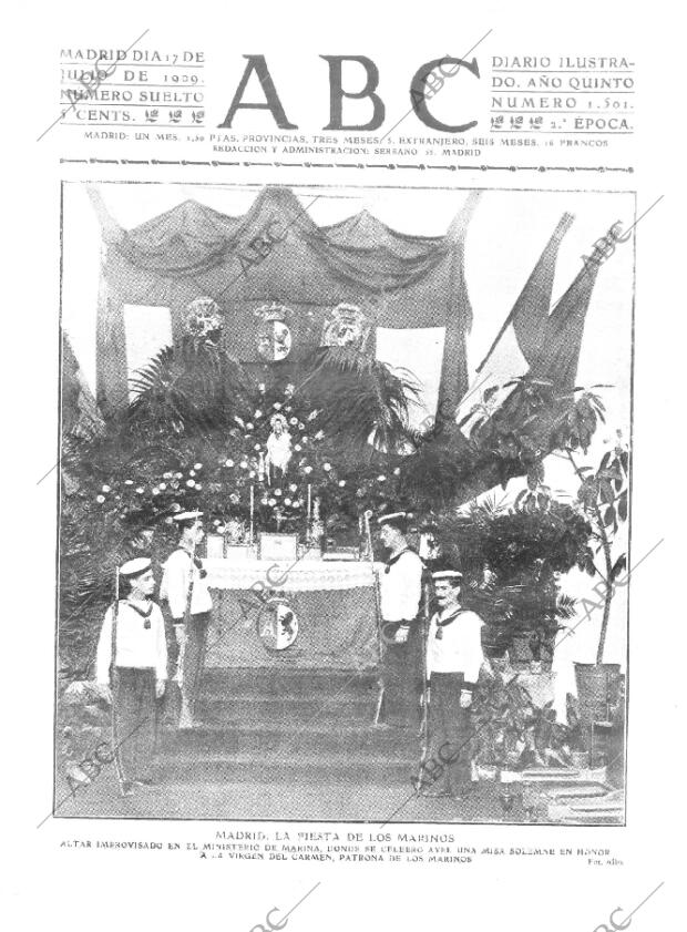 ABC MADRID 17-07-1909 página 1