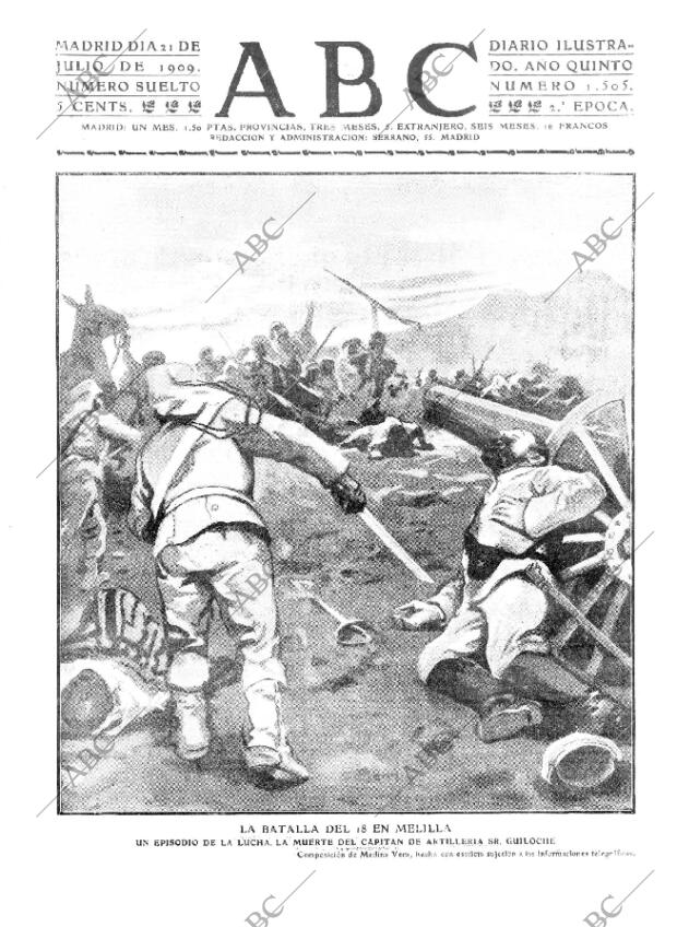 ABC MADRID 21-07-1909 página 1