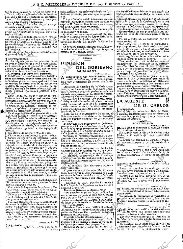 ABC MADRID 21-07-1909 página 13