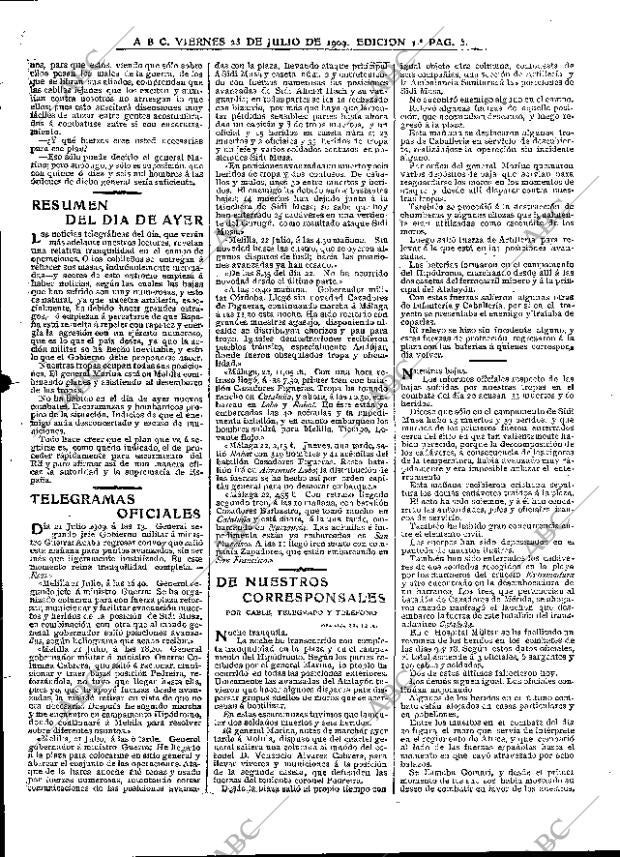 ABC MADRID 23-07-1909 página 5