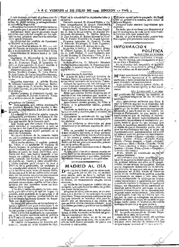 ABC MADRID 23-07-1909 página 9