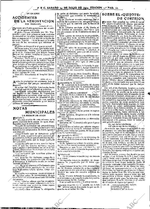 ABC MADRID 24-07-1909 página 10