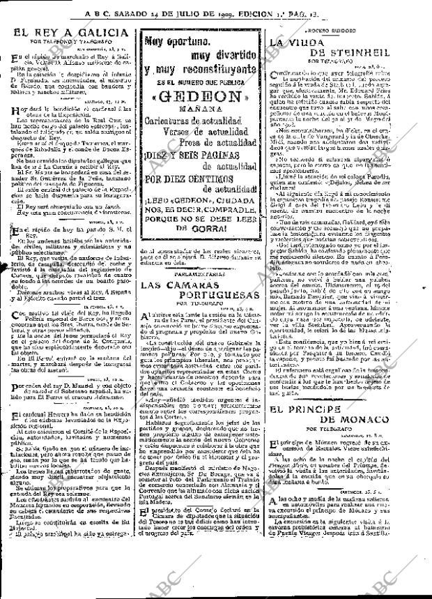 ABC MADRID 24-07-1909 página 13