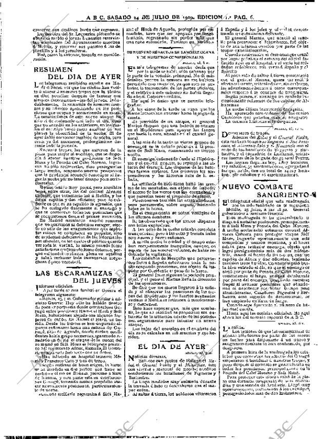 ABC MADRID 24-07-1909 página 6