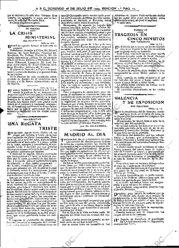 ABC MADRID 25-07-1909 página 11