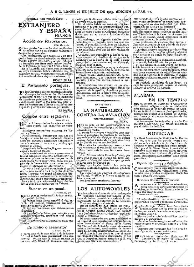ABC MADRID 26-07-1909 página 8
