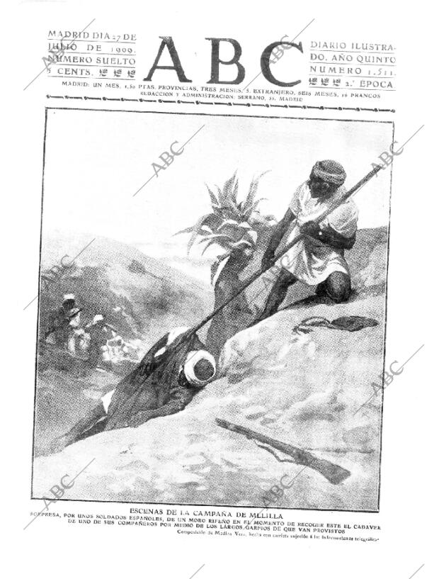 ABC MADRID 27-07-1909 página 1