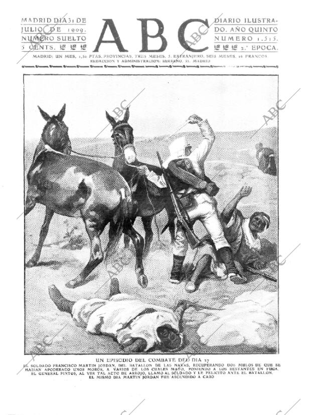 ABC MADRID 31-07-1909 página 1