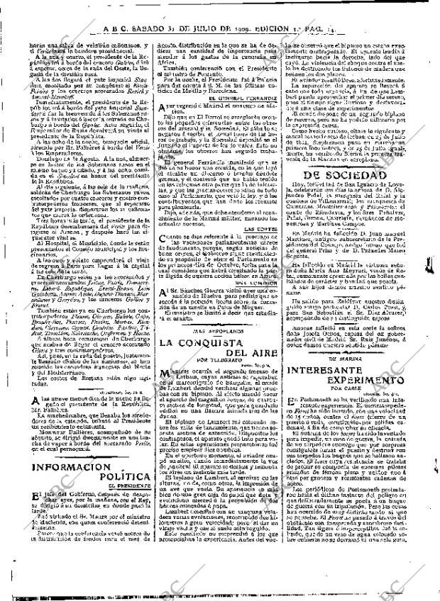 ABC MADRID 31-07-1909 página 14