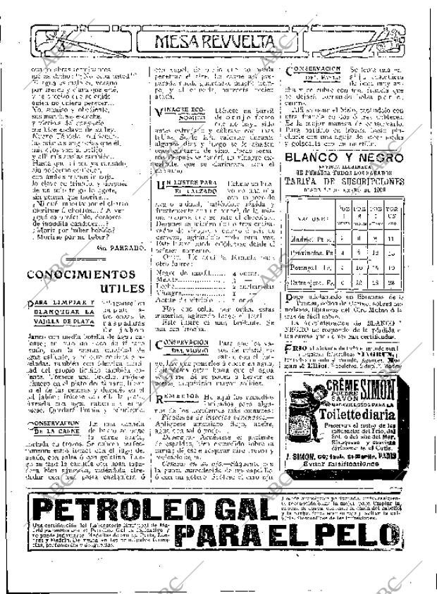 BLANCO Y NEGRO MADRID 31-07-1909 página 26