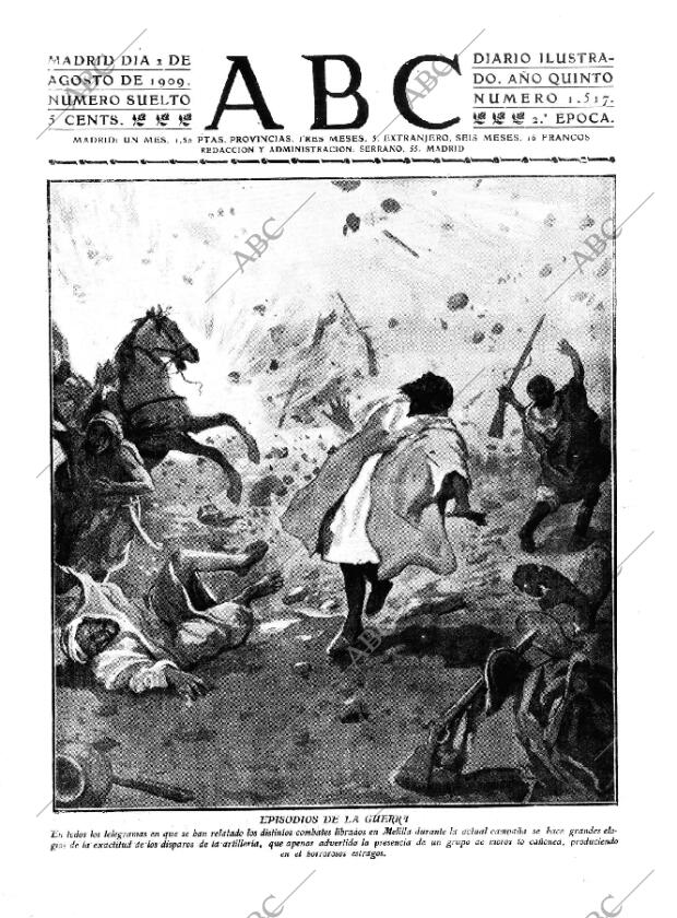 ABC MADRID 02-08-1909 página 1