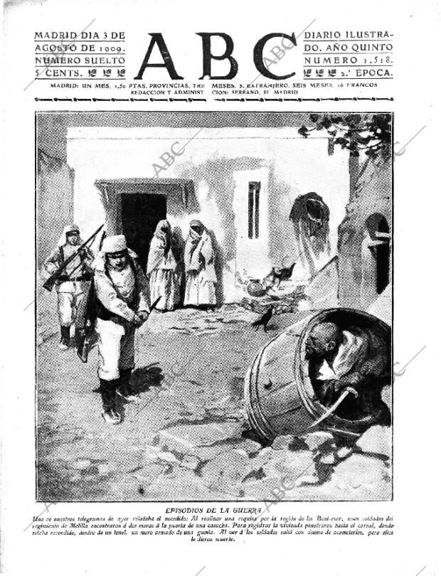 ABC MADRID 03-08-1909 página 1