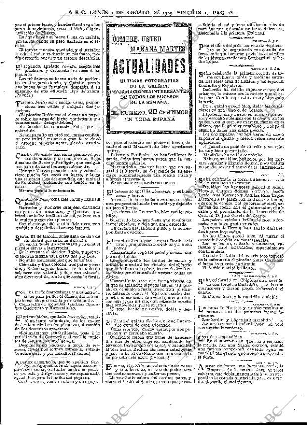 ABC MADRID 09-08-1909 página 13