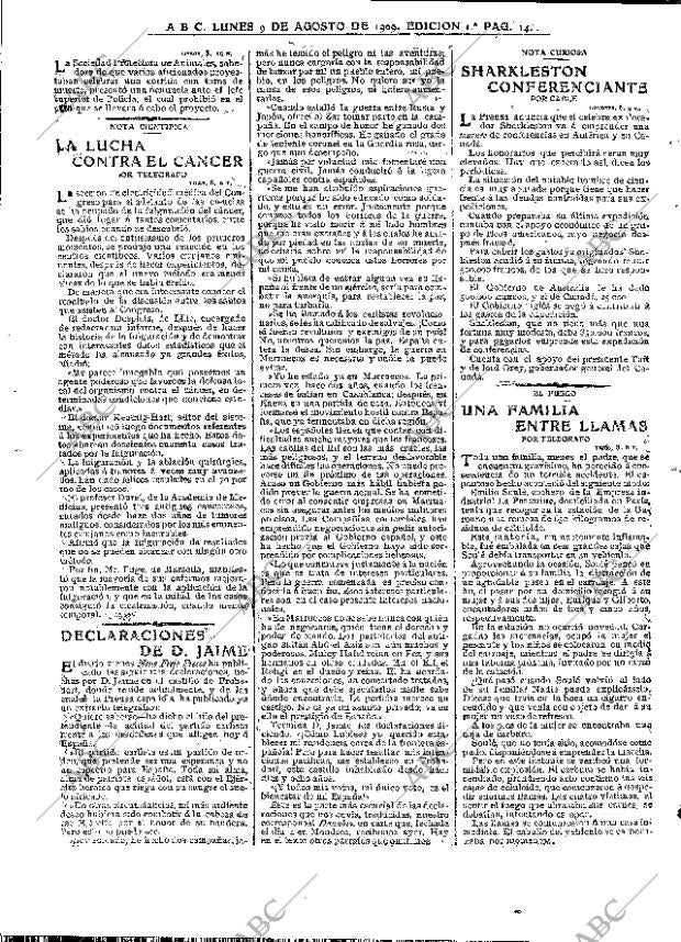 ABC MADRID 09-08-1909 página 14