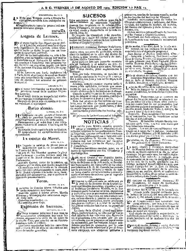 ABC MADRID 13-08-1909 página 12