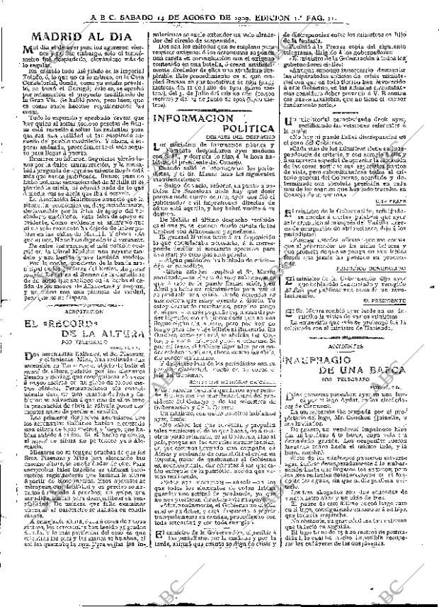 ABC MADRID 14-08-1909 página 11