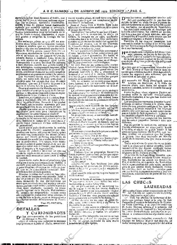 ABC MADRID 14-08-1909 página 6