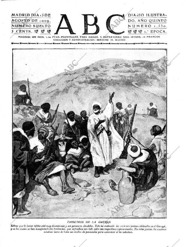ABC MADRID 15-08-1909 página 1