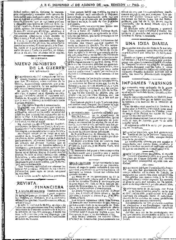 ABC MADRID 15-08-1909 página 12