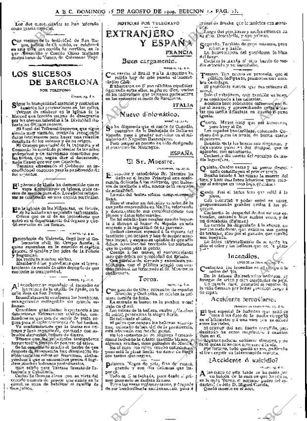 ABC MADRID 15-08-1909 página 13