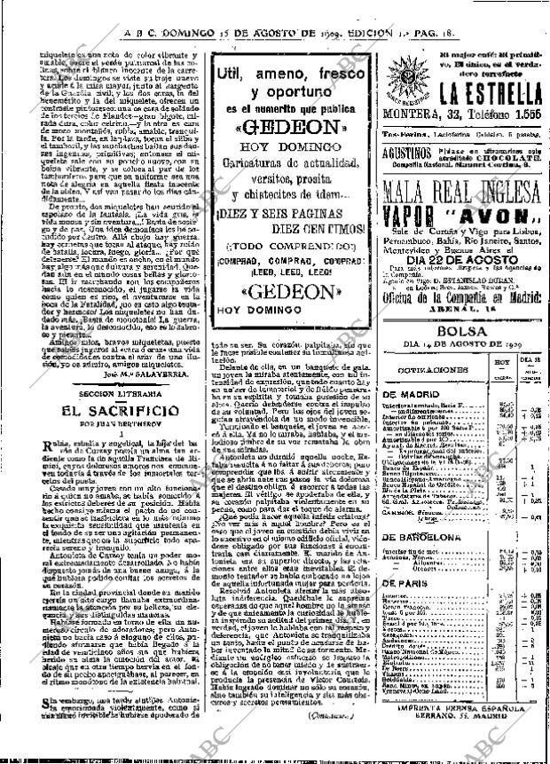 ABC MADRID 15-08-1909 página 18