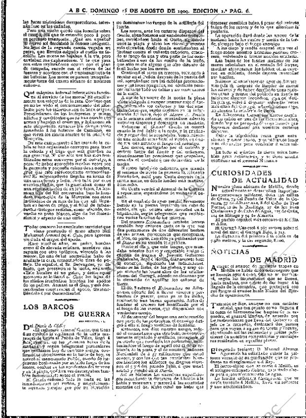 ABC MADRID 15-08-1909 página 6