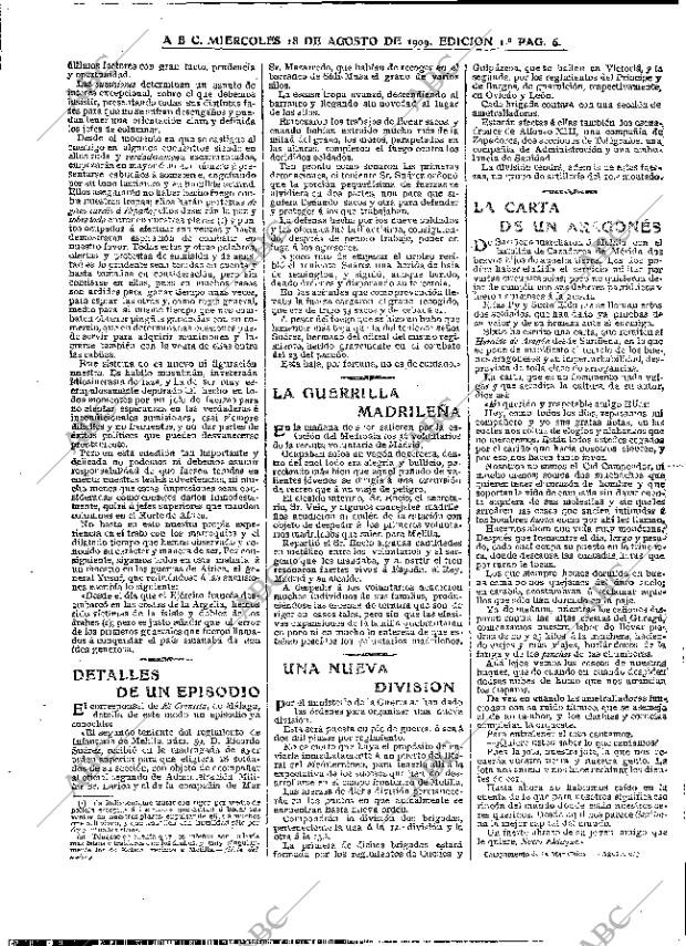 ABC MADRID 18-08-1909 página 6