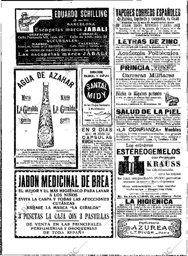 ABC MADRID 21-08-1909 página 18