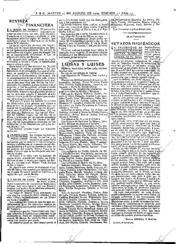 ABC MADRID 24-08-1909 página 17