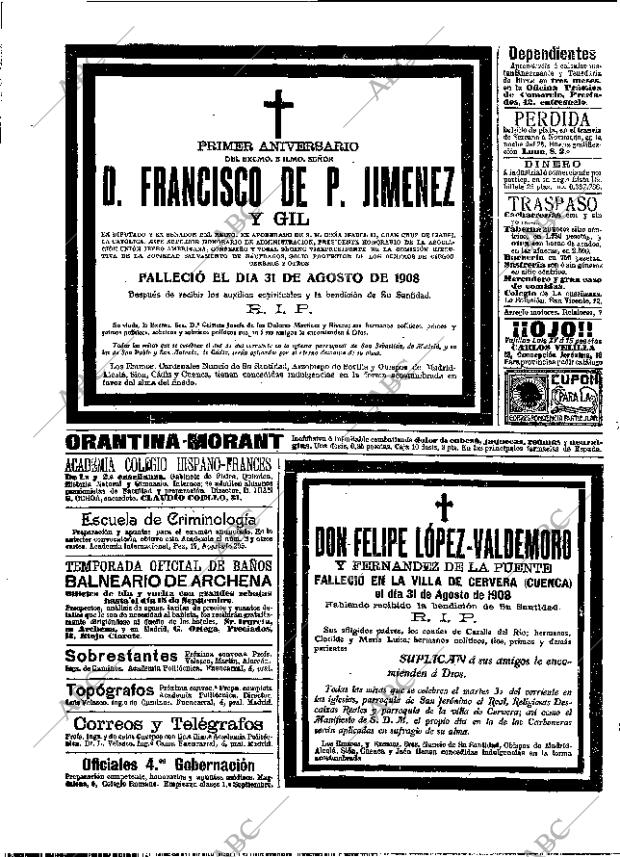 ABC MADRID 30-08-1909 página 20