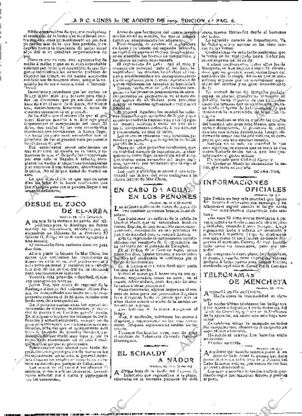ABC MADRID 30-08-1909 página 6