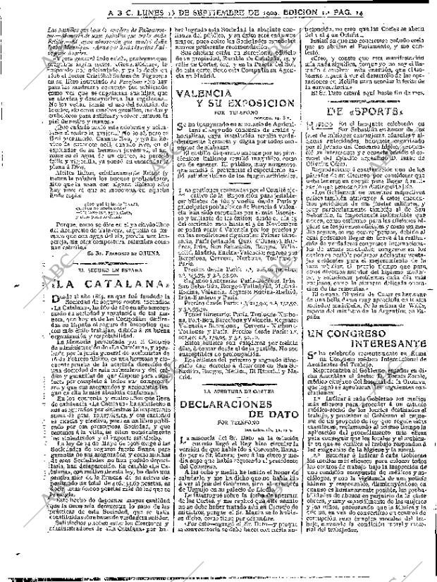 ABC MADRID 13-09-1909 página 14