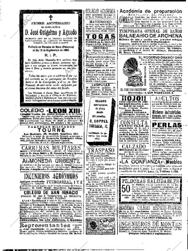 ABC MADRID 13-09-1909 página 20