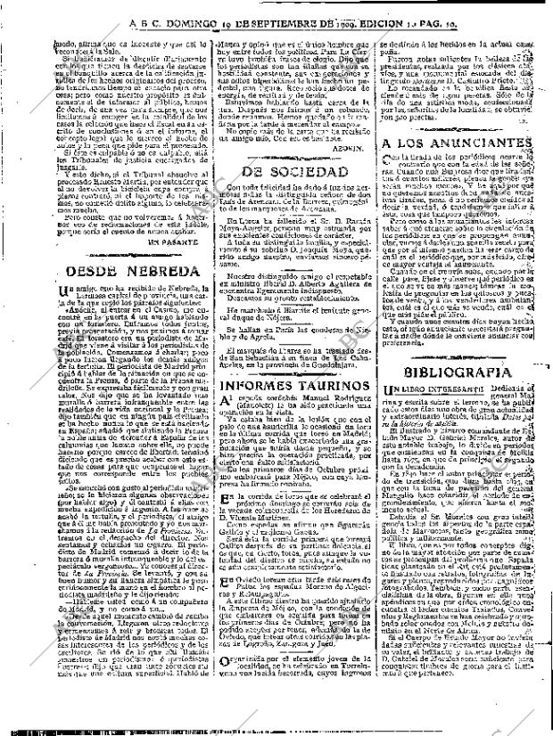 ABC MADRID 19-09-1909 página 10