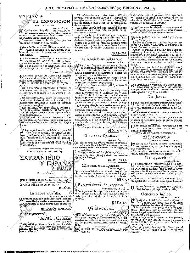 ABC MADRID 19-09-1909 página 14