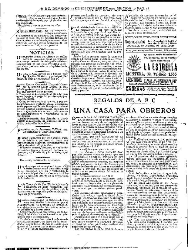 ABC MADRID 19-09-1909 página 16