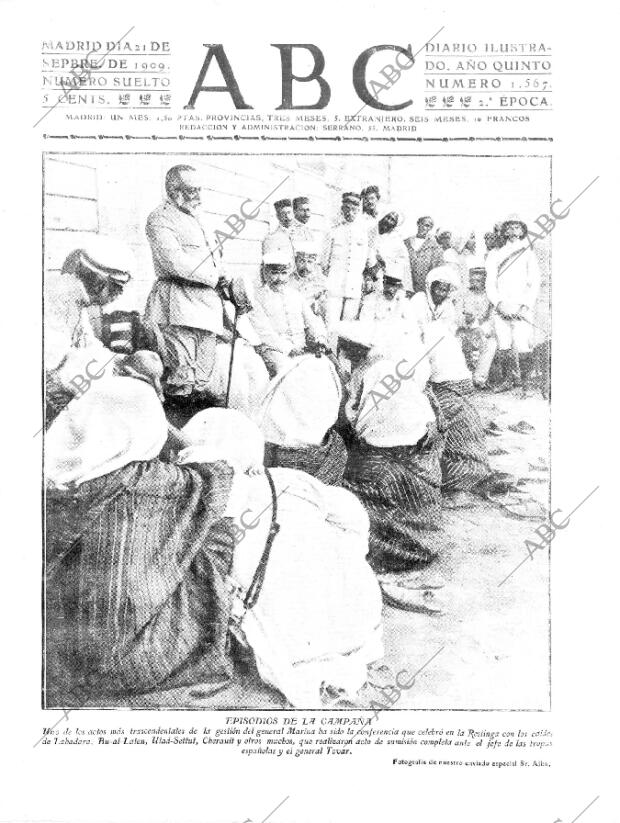 ABC MADRID 21-09-1909 página 1