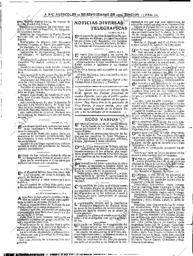ABC MADRID 22-09-1909 página 10