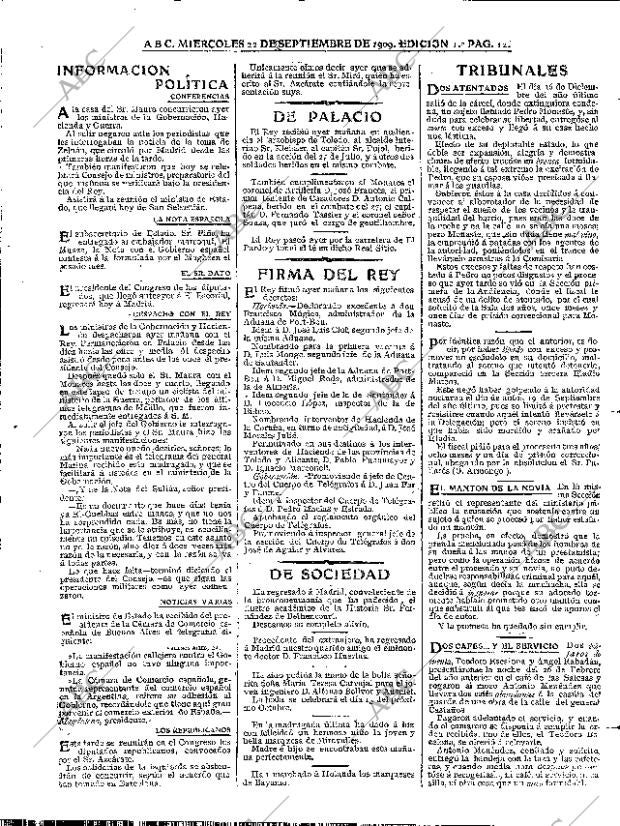 ABC MADRID 22-09-1909 página 12